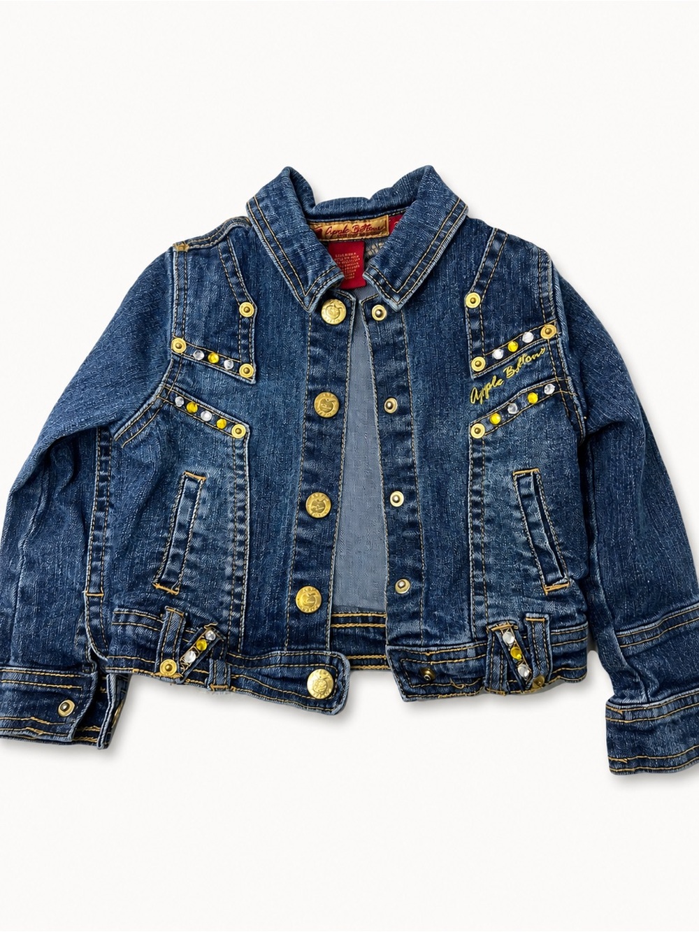 Y2K Apple Bottoms toddler Girls' Blue Denim Jacket with Gold Accents